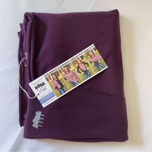 4th Tree Shawl Scarf Handmade Purple - Picture 3 of 5